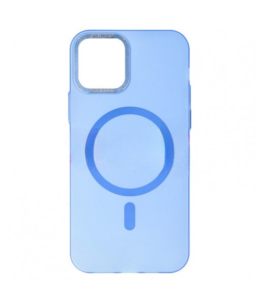 Husa iPhone 14, MetalRing Magsafe, Albastru